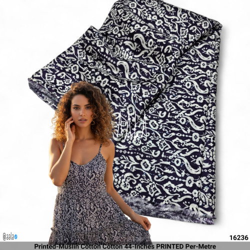 Printed-Muslin Cotton Cotton 44-Inches PRINTED Per-Metre