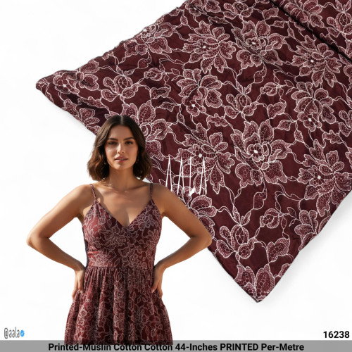 Printed-Muslin Cotton Cotton 44-Inches PRINTED Per-Metre