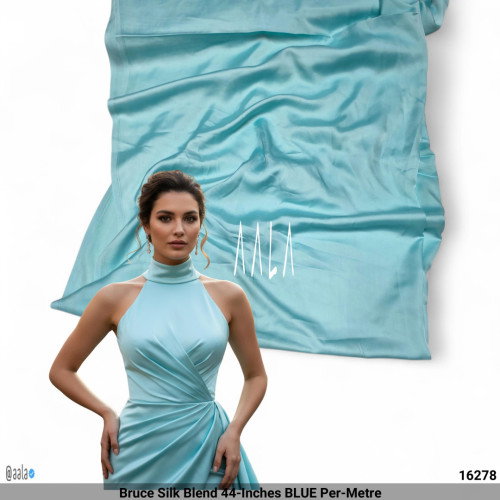 Bruce Silk Blend 44-Inches BLUE Per-Metre