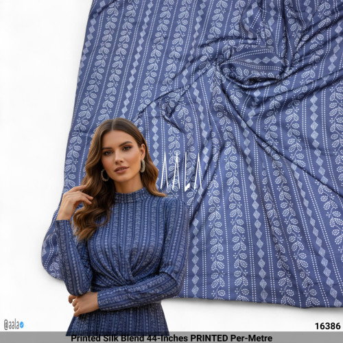 Printed Silk Blend 44-Inches PRINTED Per-Metre