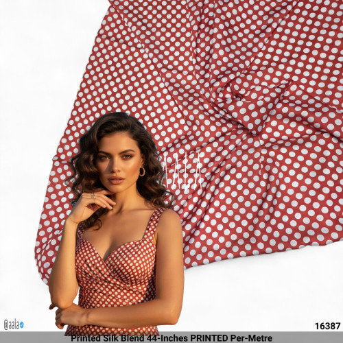 Printed Silk Blend 44-Inches PRINTED Per-Metre