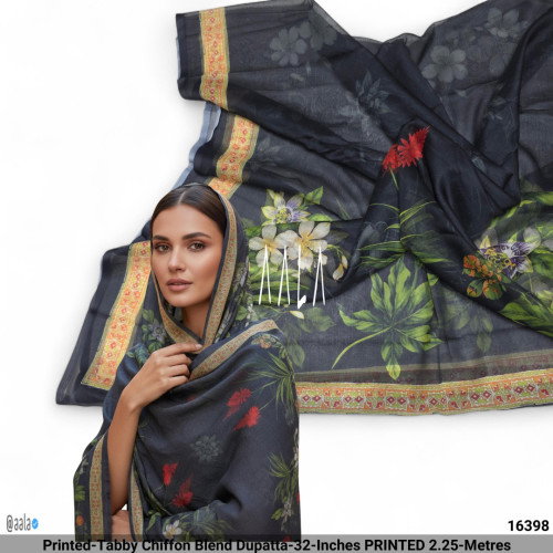 Printed-Tabby Chiffon Blend Dupatta-32-Inches PRINTED 2.25-Metres