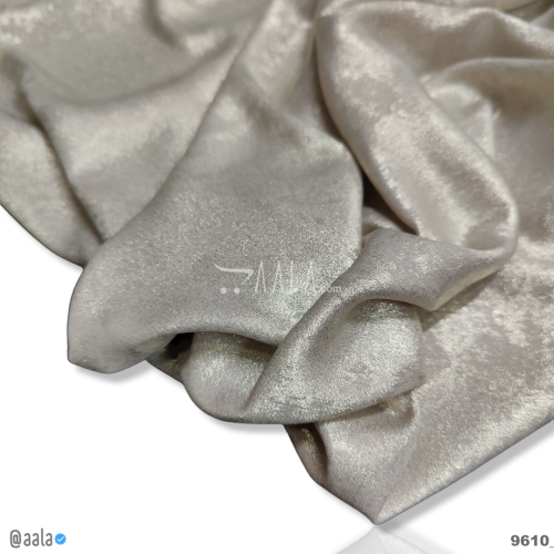 Dove-Shimmer Velvet Poly-ester 58-Inches BIEGE Per-Metre #9610