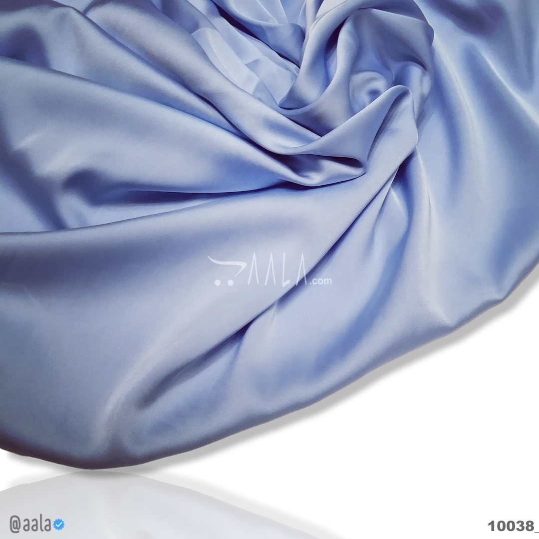 Zara Silk Poly-ester 58-Inches BLUE Per-Metre #10038