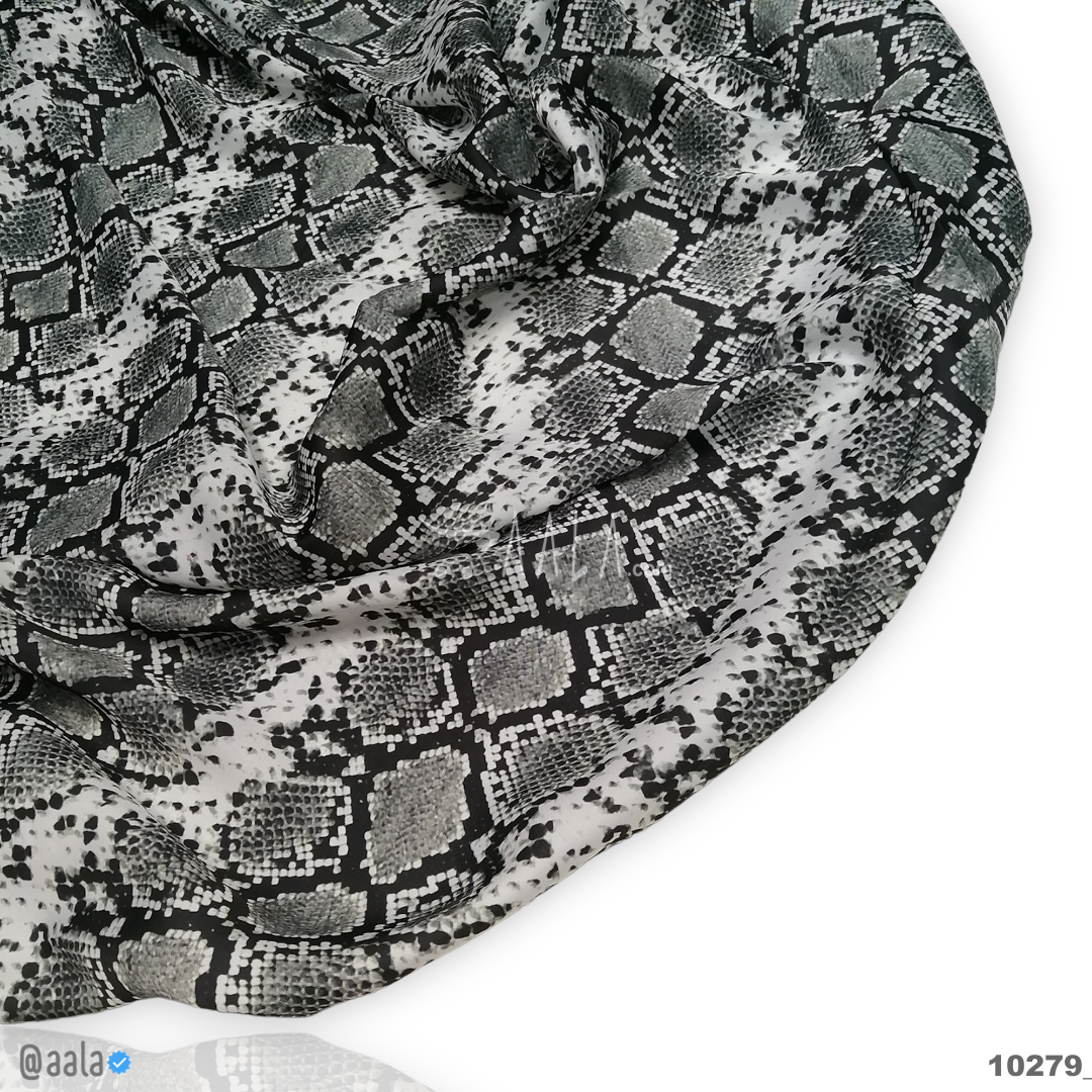 Printed-Nutella Silk Blend 44-Inches PRINTED Per-Metre #10279