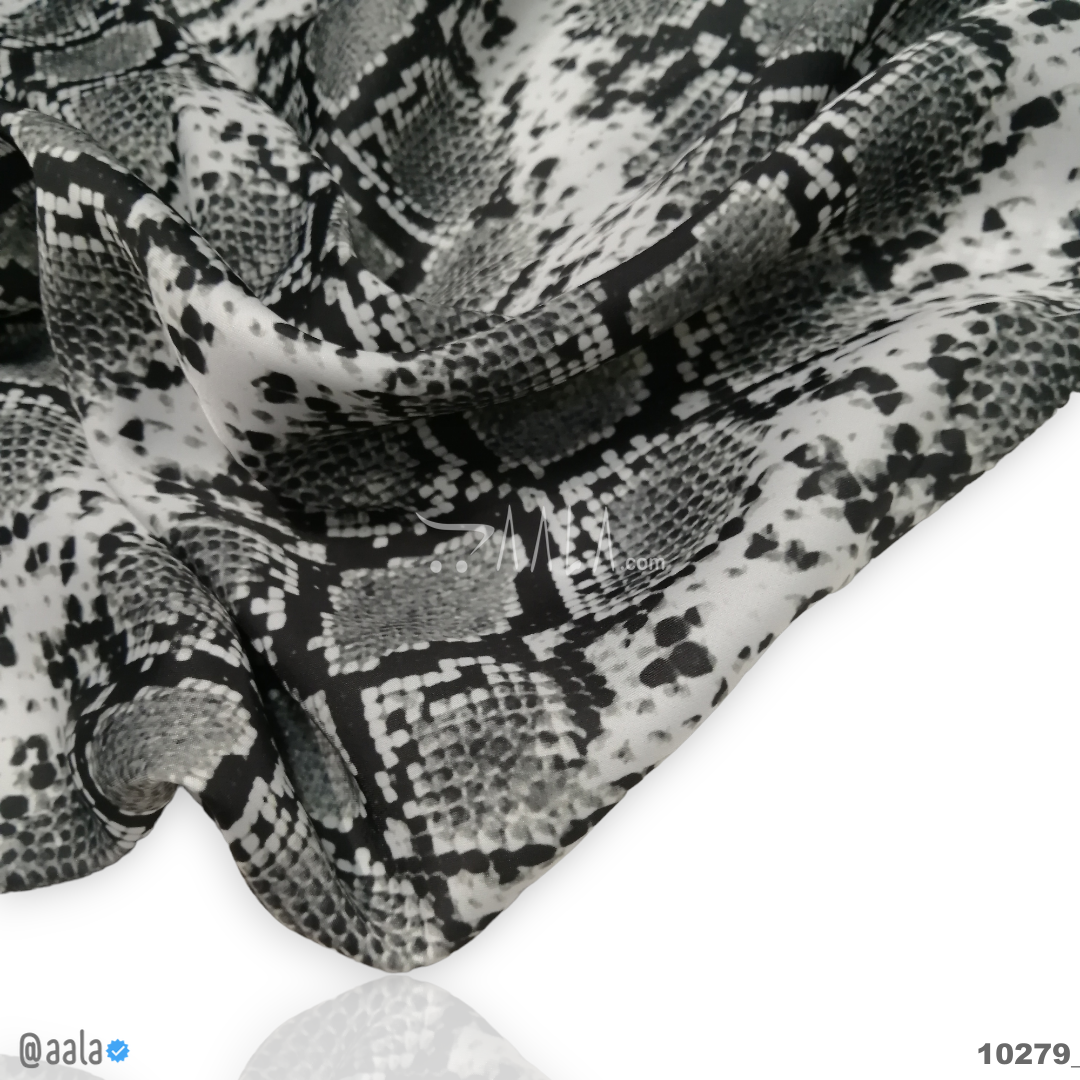 Printed-Nutella Silk Blend 44-Inches PRINTED Per-Metre #10279