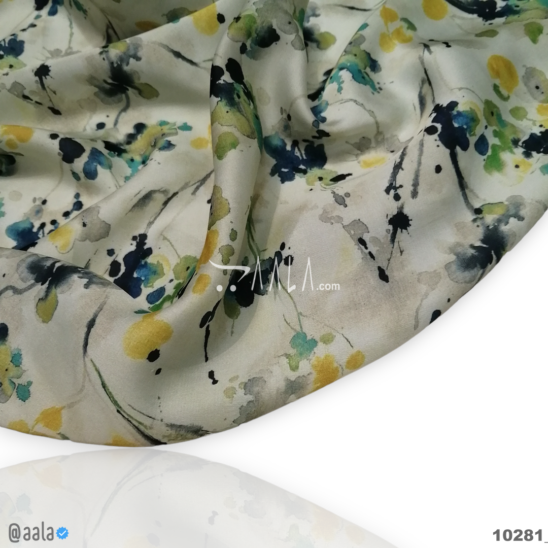 Printed-Nutella Silk Blend 44-Inches PRINTED Per-Metre #10281