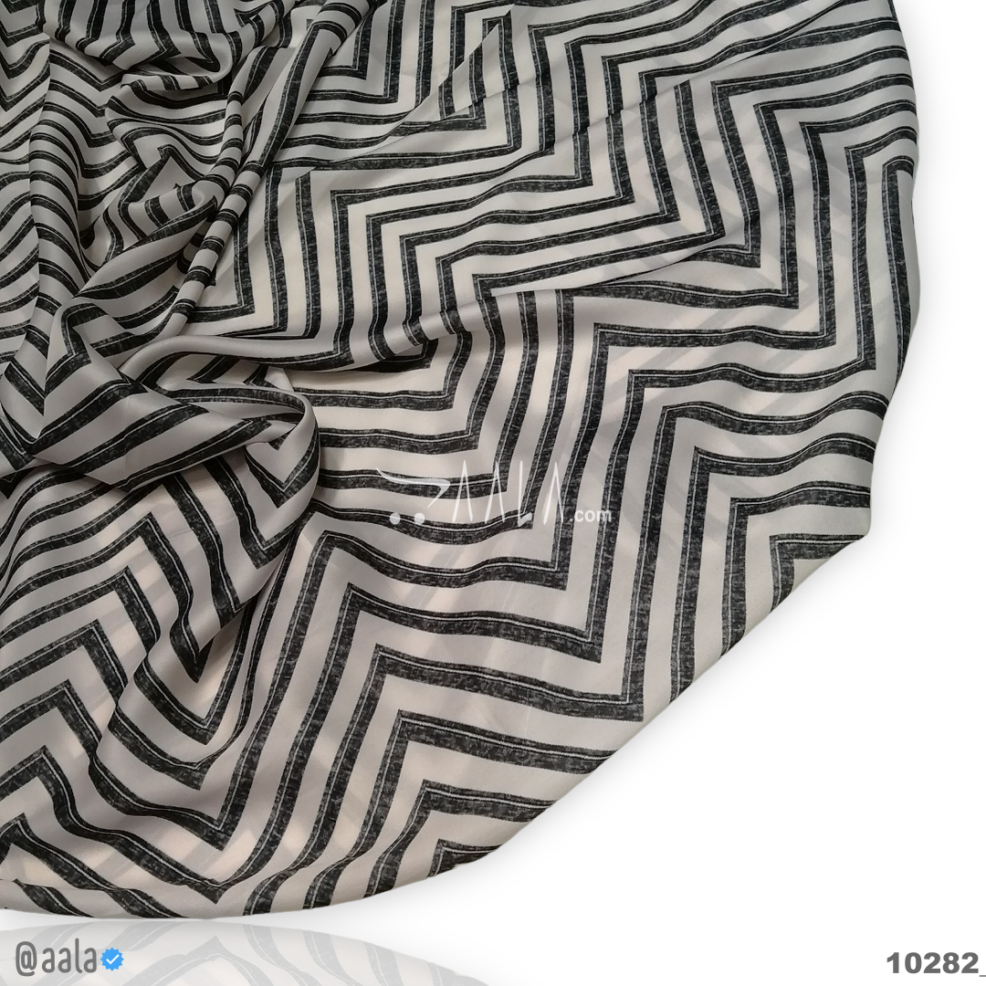 Printed-Nutella Silk Blend 44-Inches PRINTED Per-Metre #10282