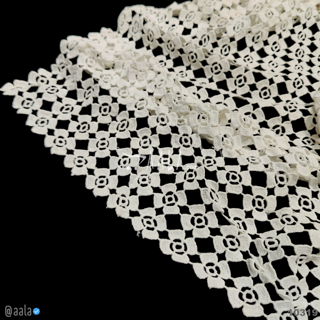 Cutwork-Lace Cotton Cotton 58-Inches DYEABLE Per-Metre #10319