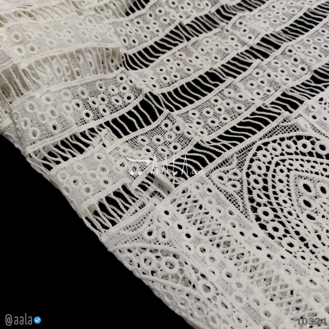 Cutwork-Lace Cotton Cotton 58-Inches DYEABLE Per-Metre #10324