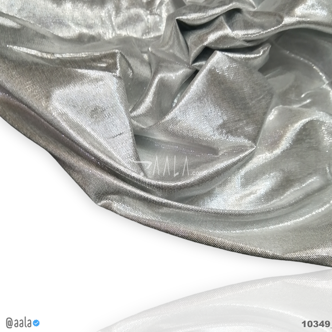 Tissue Silk Poly-ester 44-Inches SILVER Per-Metre #10349