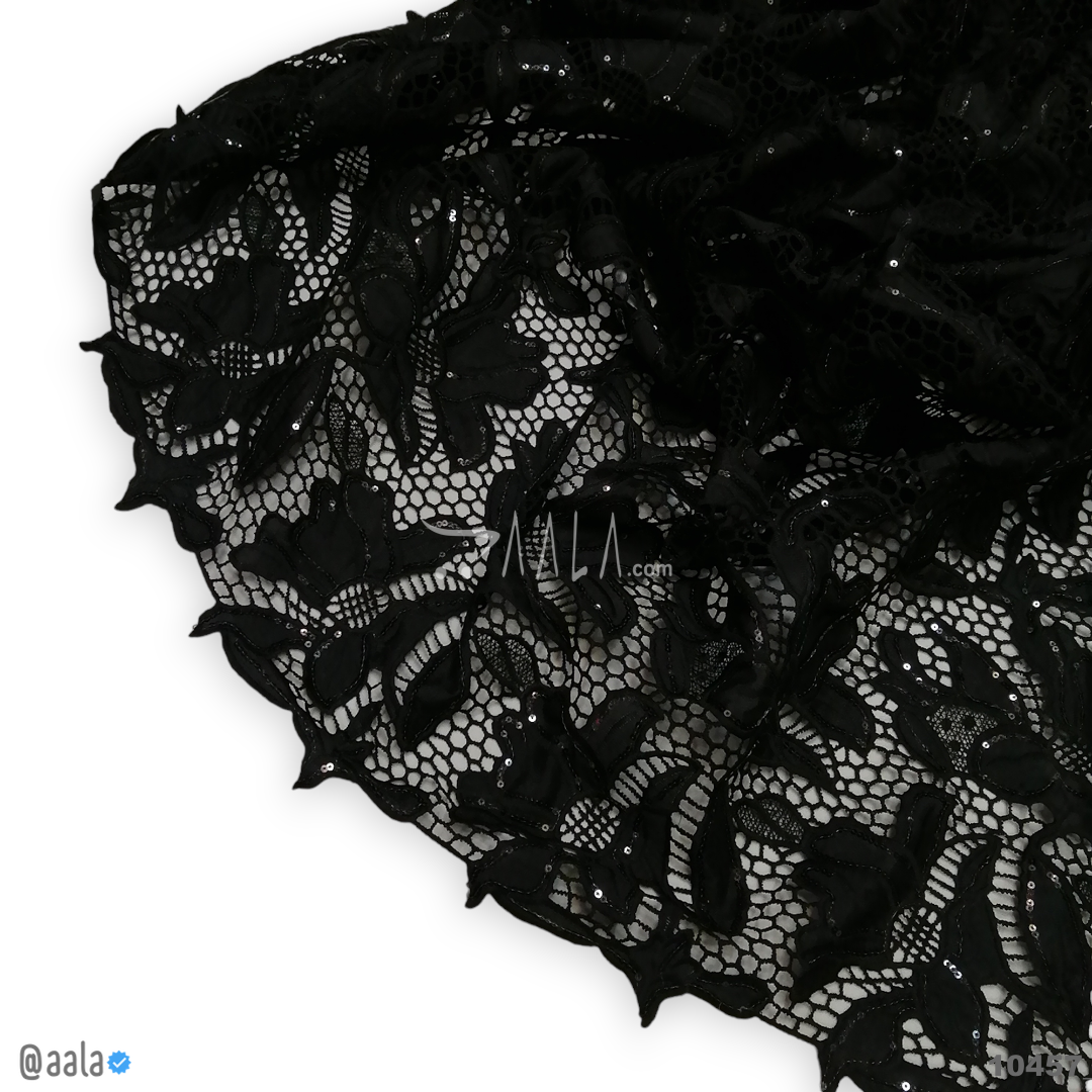 Tulle Net Poly-ester 44-Inches BLACK 2.25-Metres #10457