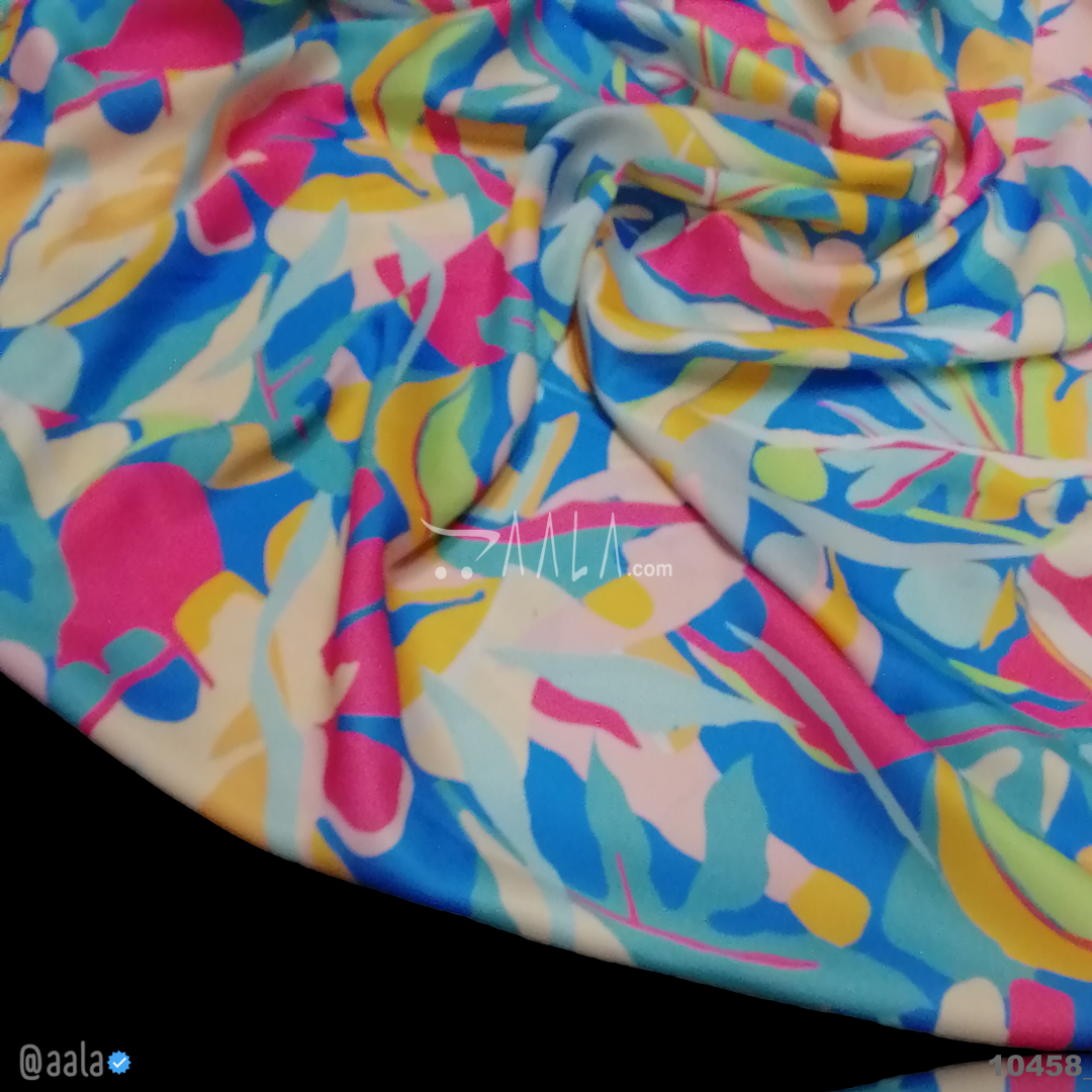 Printed-Nutella Silk Blend 44-Inches PRINTED Per-Metre #10458