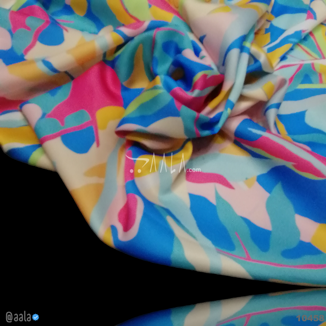 Printed-Nutella Silk Blend 44-Inches PRINTED Per-Metre #10458