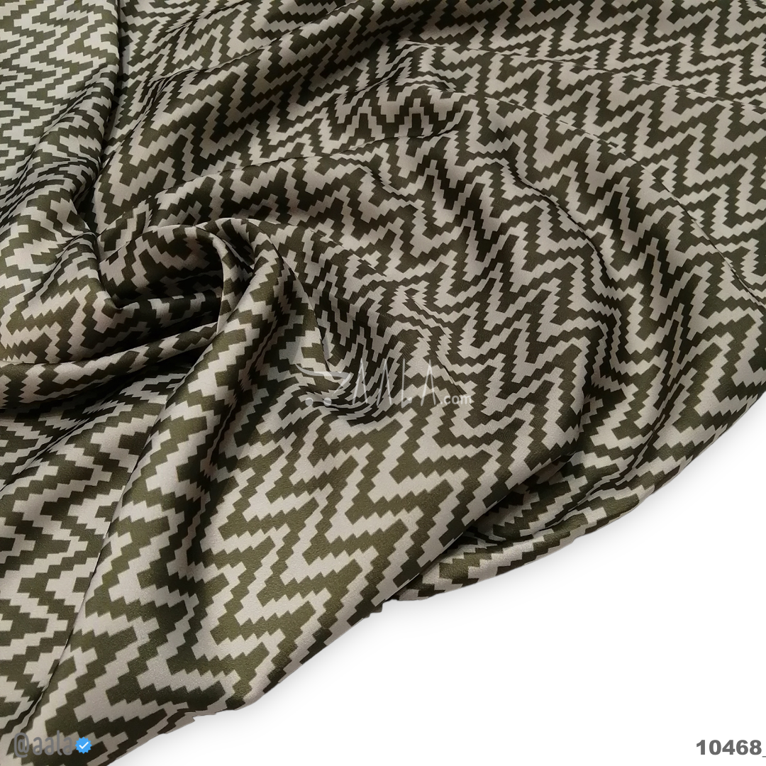 Printed-Nutella Silk Blend 44-Inches PRINTED Per-Metre #10468