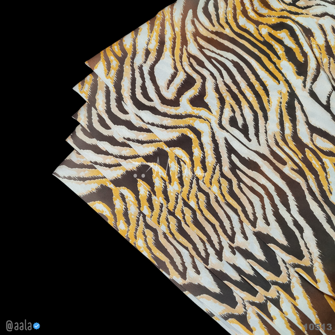 Printed-Nutella Silk Blend 44-Inches PRINTED Per-Metre #10513