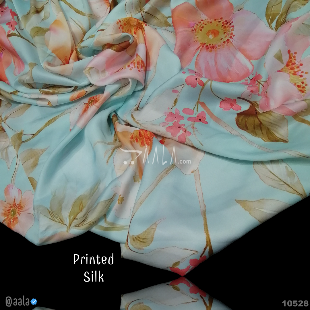 Printed-Nutella Silk Poly-ester 44-Inches PRINTED Per-Metre #10528