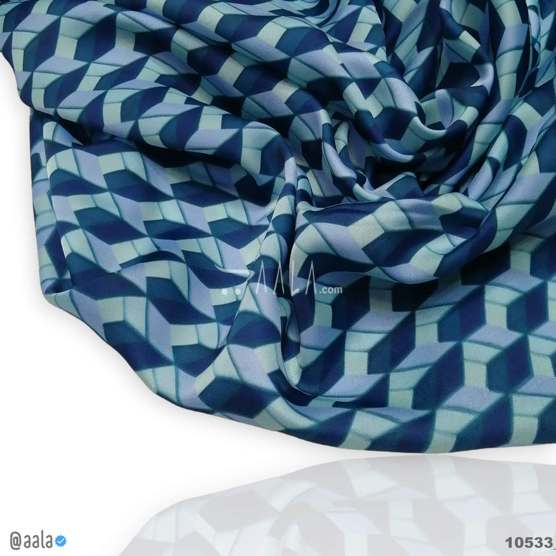 Printed-Nutella Silk Blend 44-Inches PRINTED Per-Metre #10533