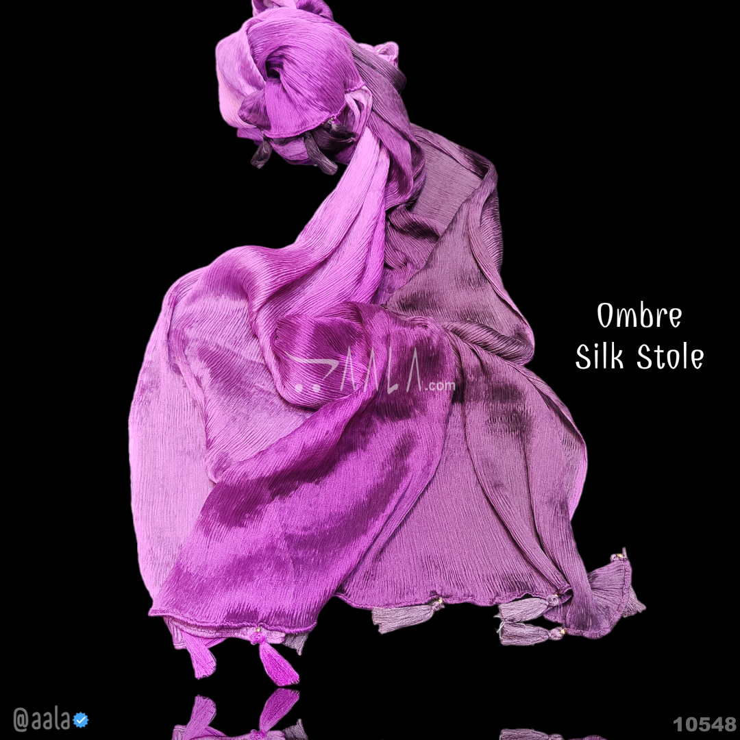 Ombre Silk Blend Dupatta-20-Inches ASSORTED 2.25-Metres 