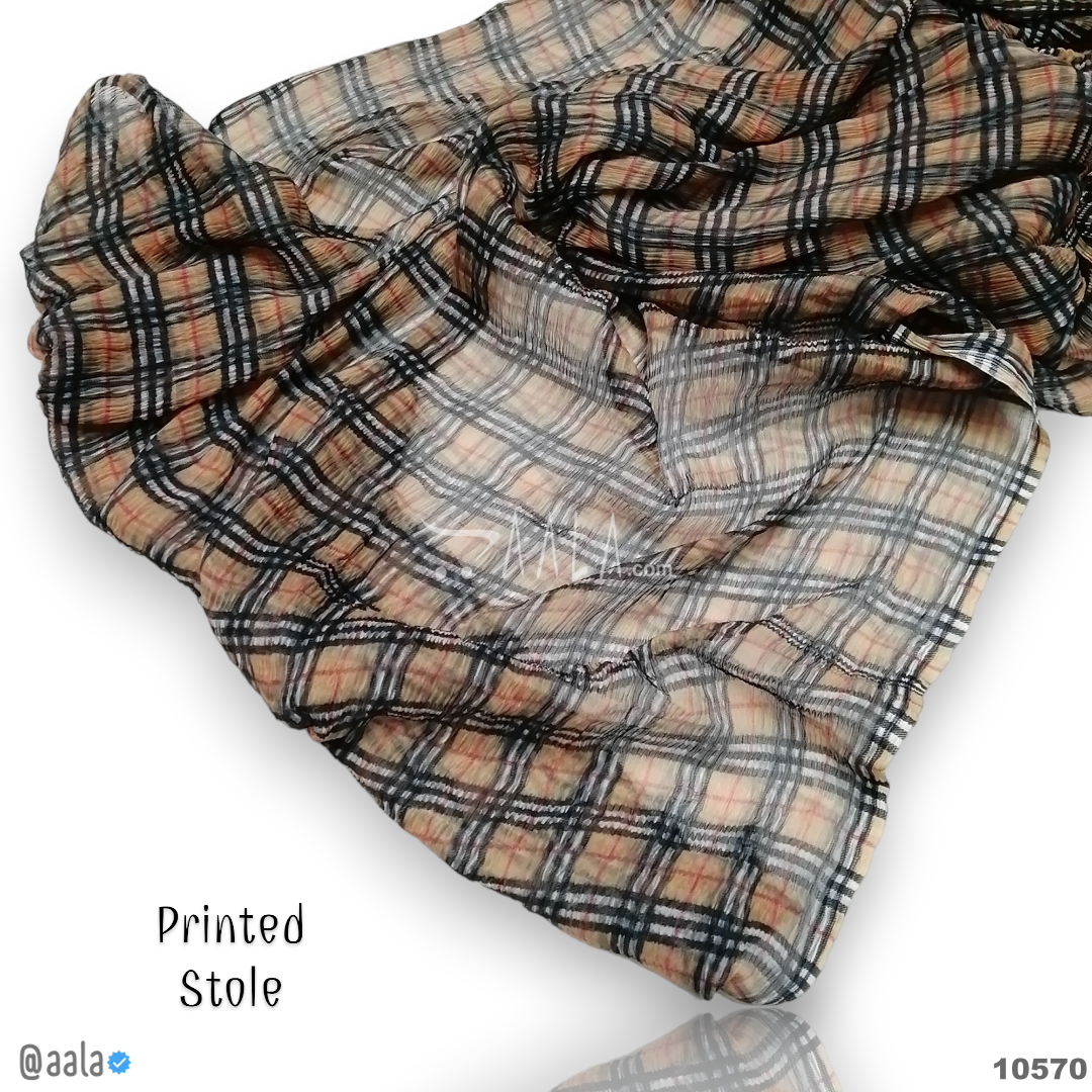 Printed-Crush Chiffon Blend Dupatta-20-Inches PRINTED 2.50-Metres #10570