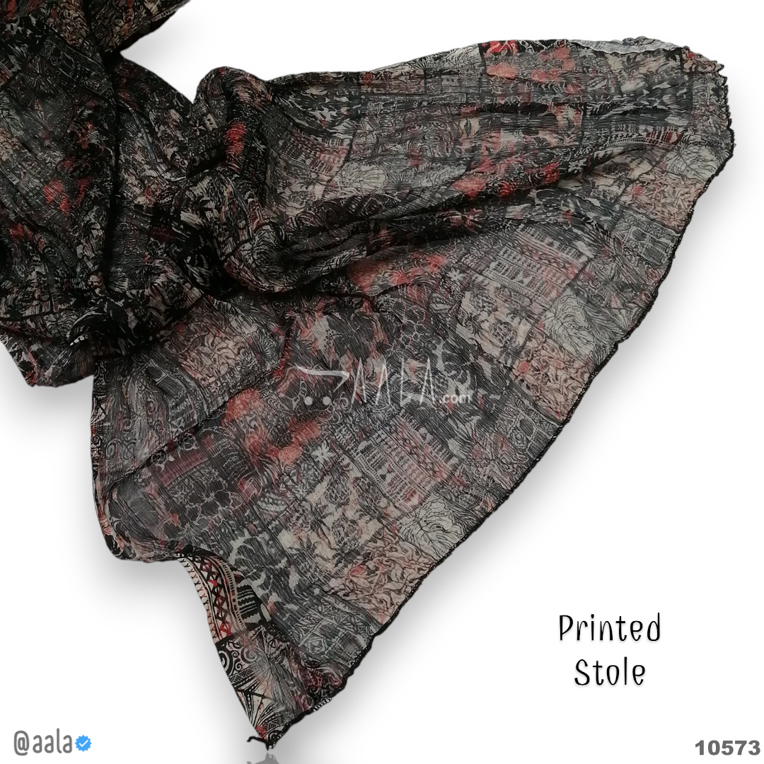 Printed-Crush Chiffon Blend Dupatta-20-Inches PRINTED 2.50-Metres #10573