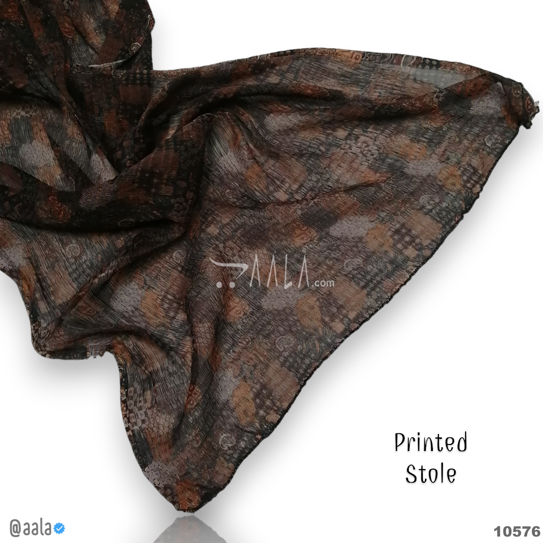 Printed-Crush Chiffon Blend Dupatta-20-Inches PRINTED 2.50-Metres #10576