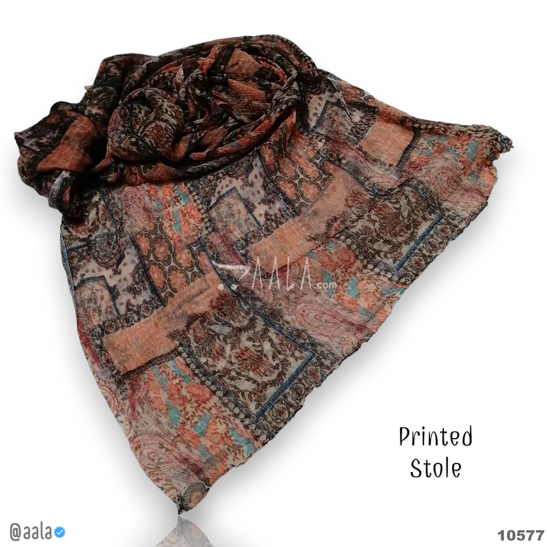 Printed-Crush Chiffon Blend Dupatta-20-Inches PRINTED 2.50-Metres 