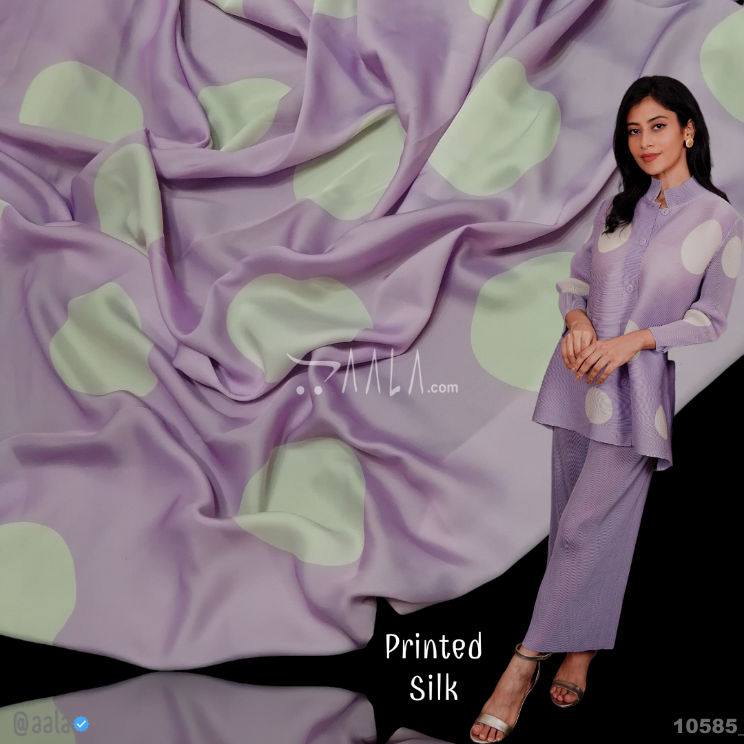 Printed-Nutella Silk Blend 44-Inches PRINTED Per-Metre #10585