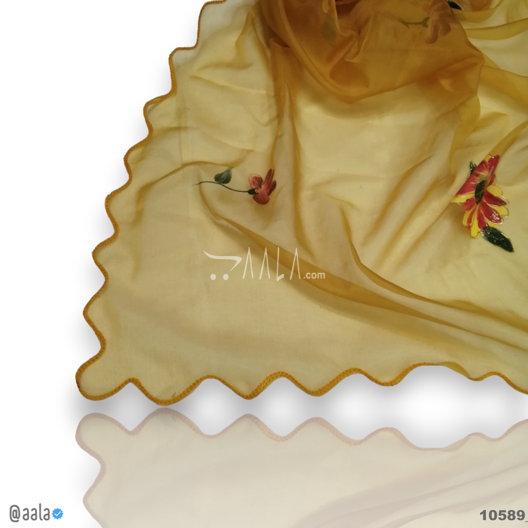 Hand-Painted Organza Nylon Dupatta-38-Inches ASSORTED 2.25-Metres #10589