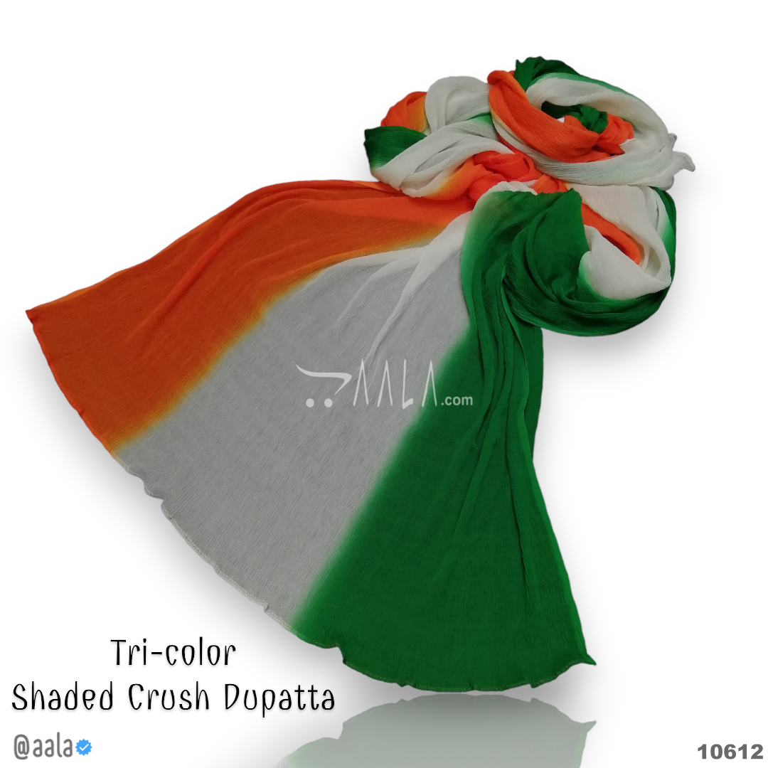 Tiranga-Crush Chiffon Blend Dupatta-20-Inches ASSORTED 2.25-Metres 