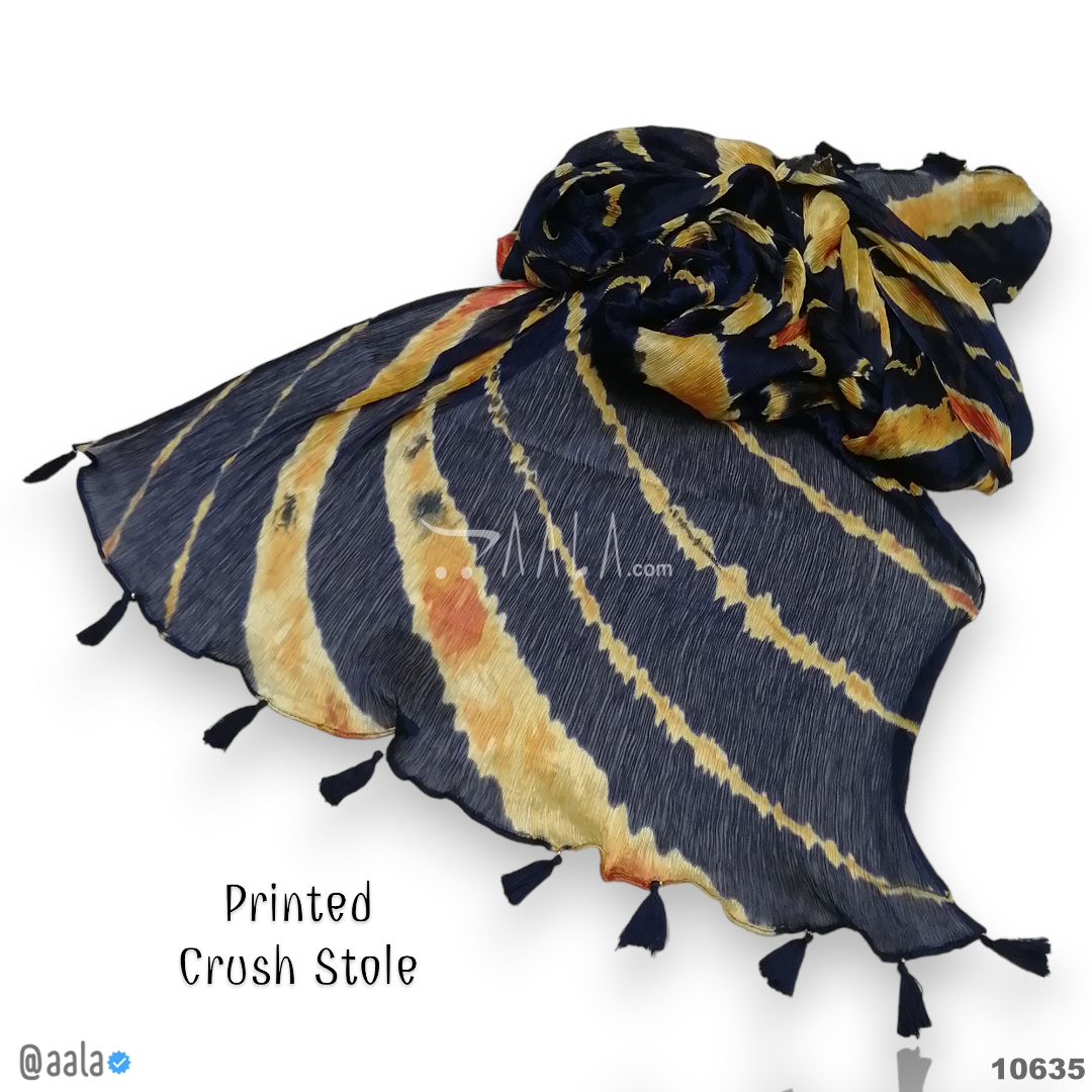 
Printed-Crush Chiffon Blend Dupatta-20-Inches PRINTED 2.25-Metres #10635