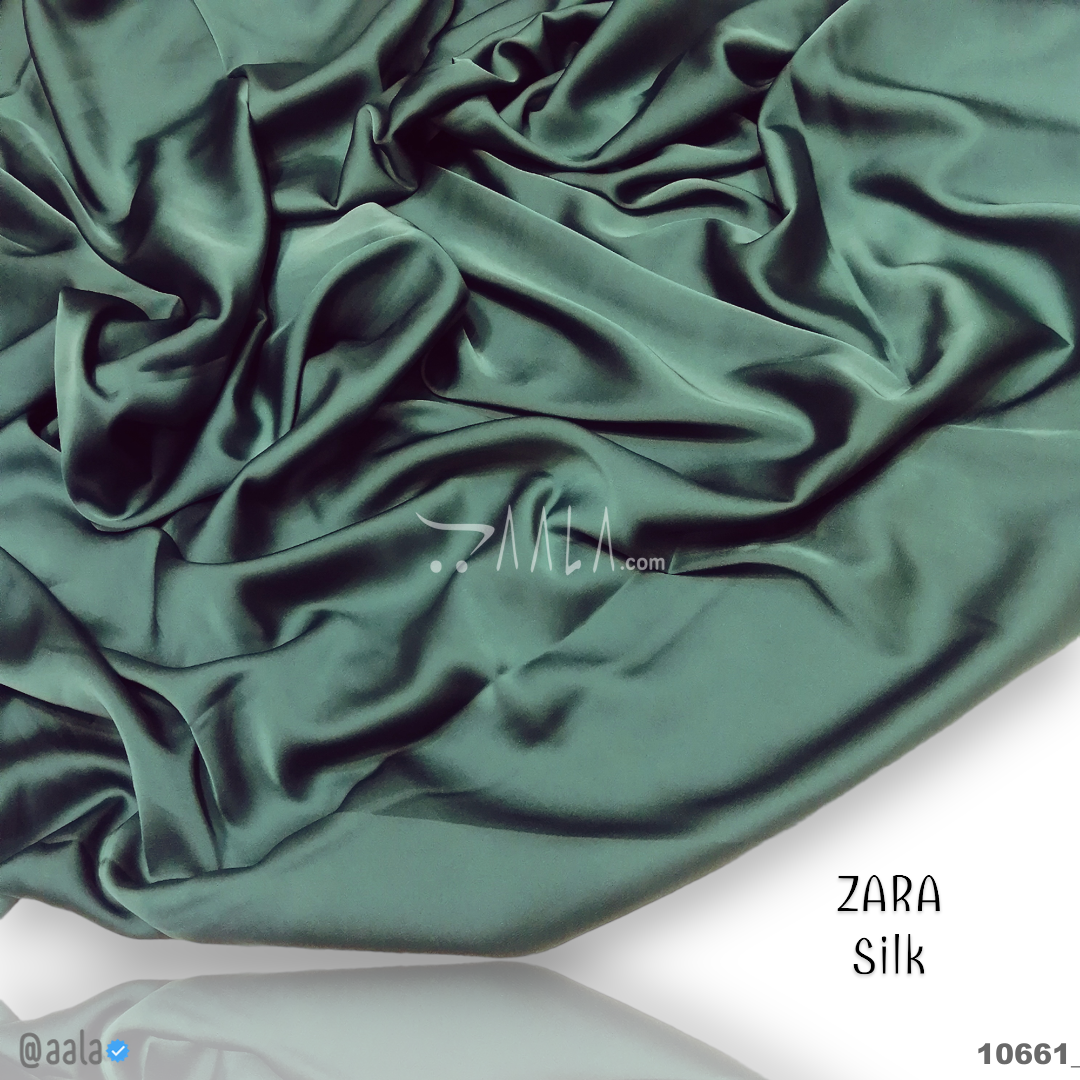Zara Silk Poly-ester 58-Inches GREEN Per-Metre #10661