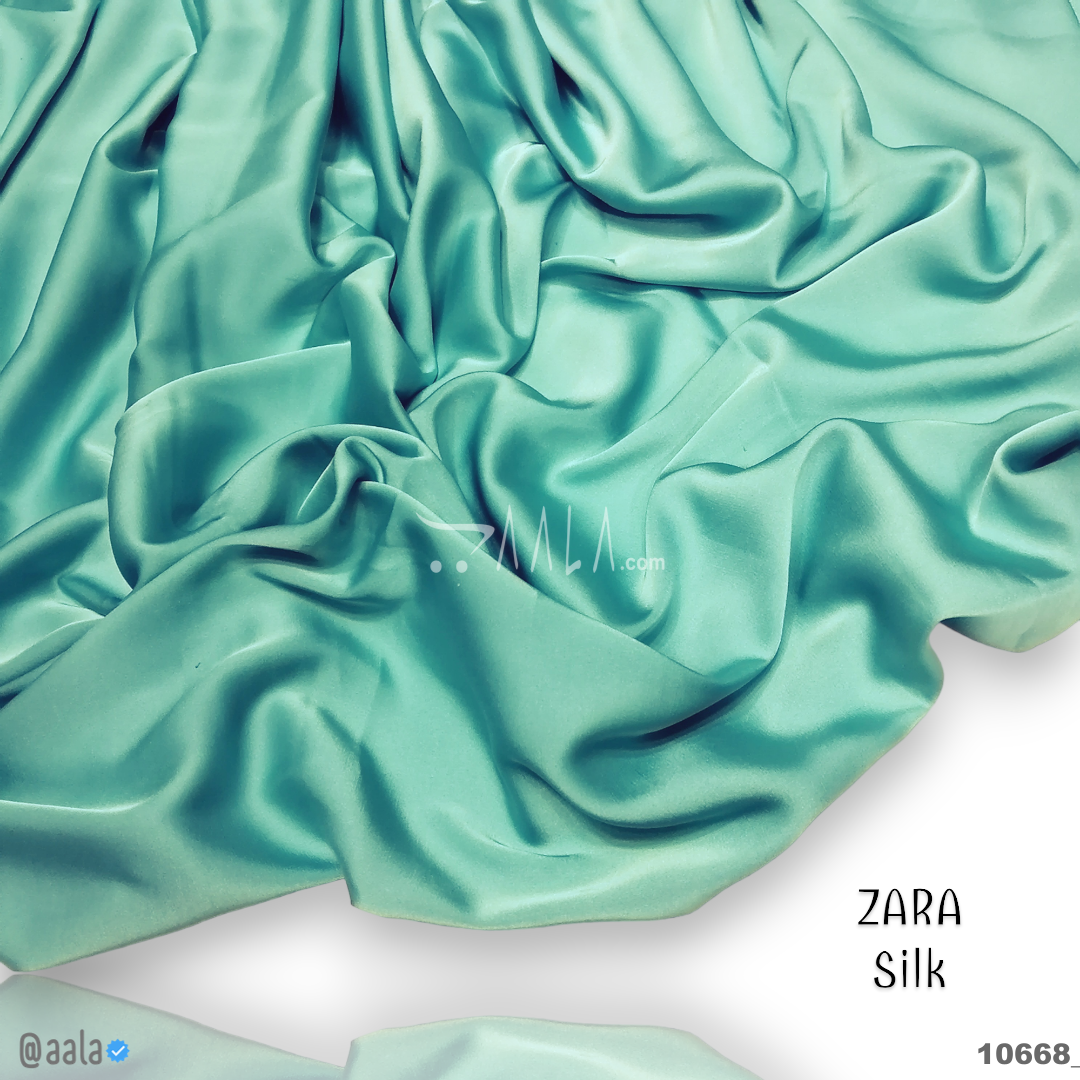 Zara Silk Poly-ester 58-Inches GREEN Per-Metre #10668