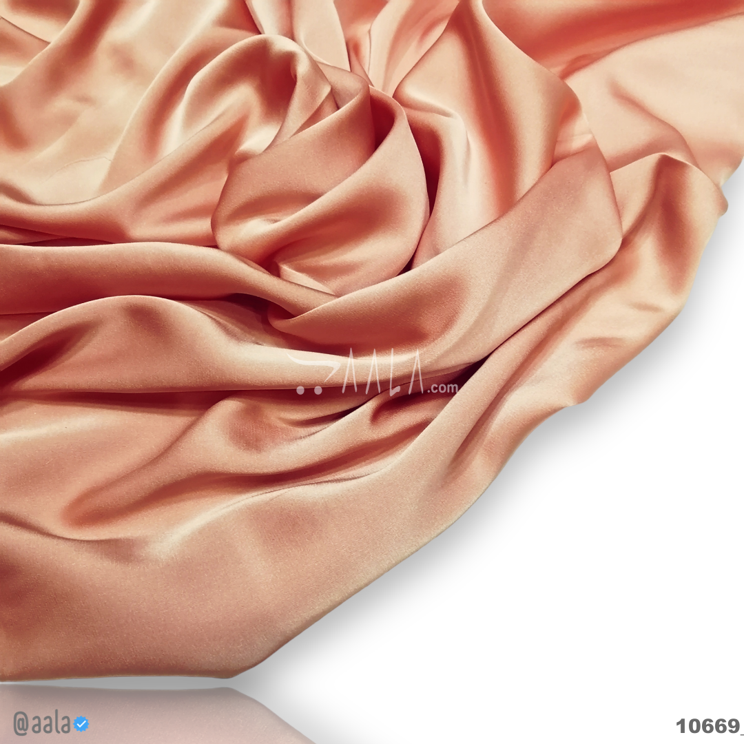 Zara Silk Poly-ester 58-Inches PEACH Per-Metre #10669