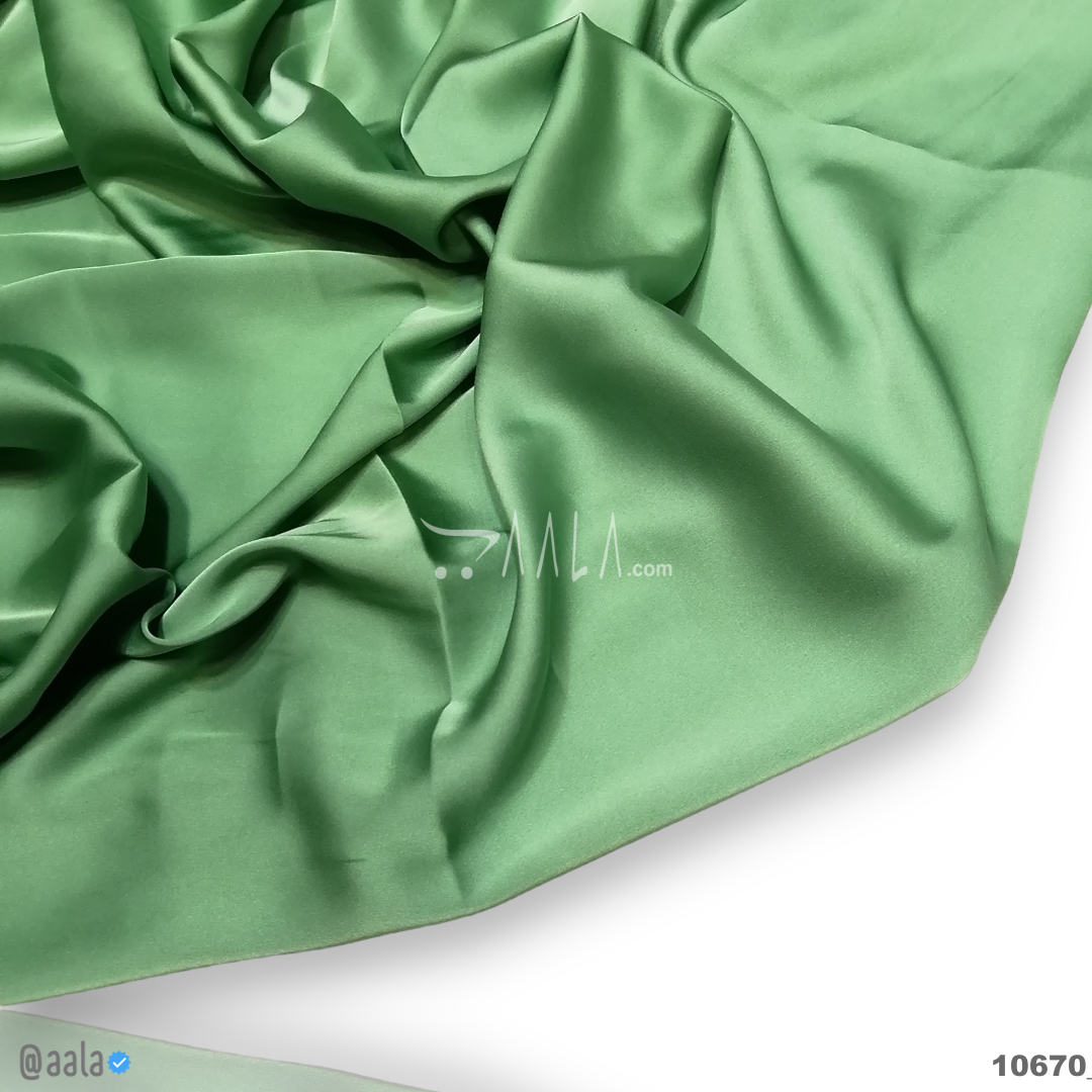 Zara Silk Poly-ester 58-Inches GREEN Per-Metre #10670