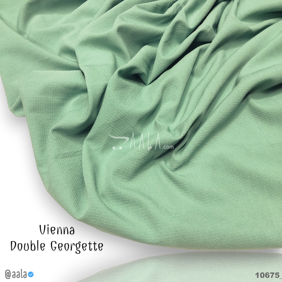 Vienna Double-Georgette Poly-ester 58-Inches GREEN Per-Metre #10675