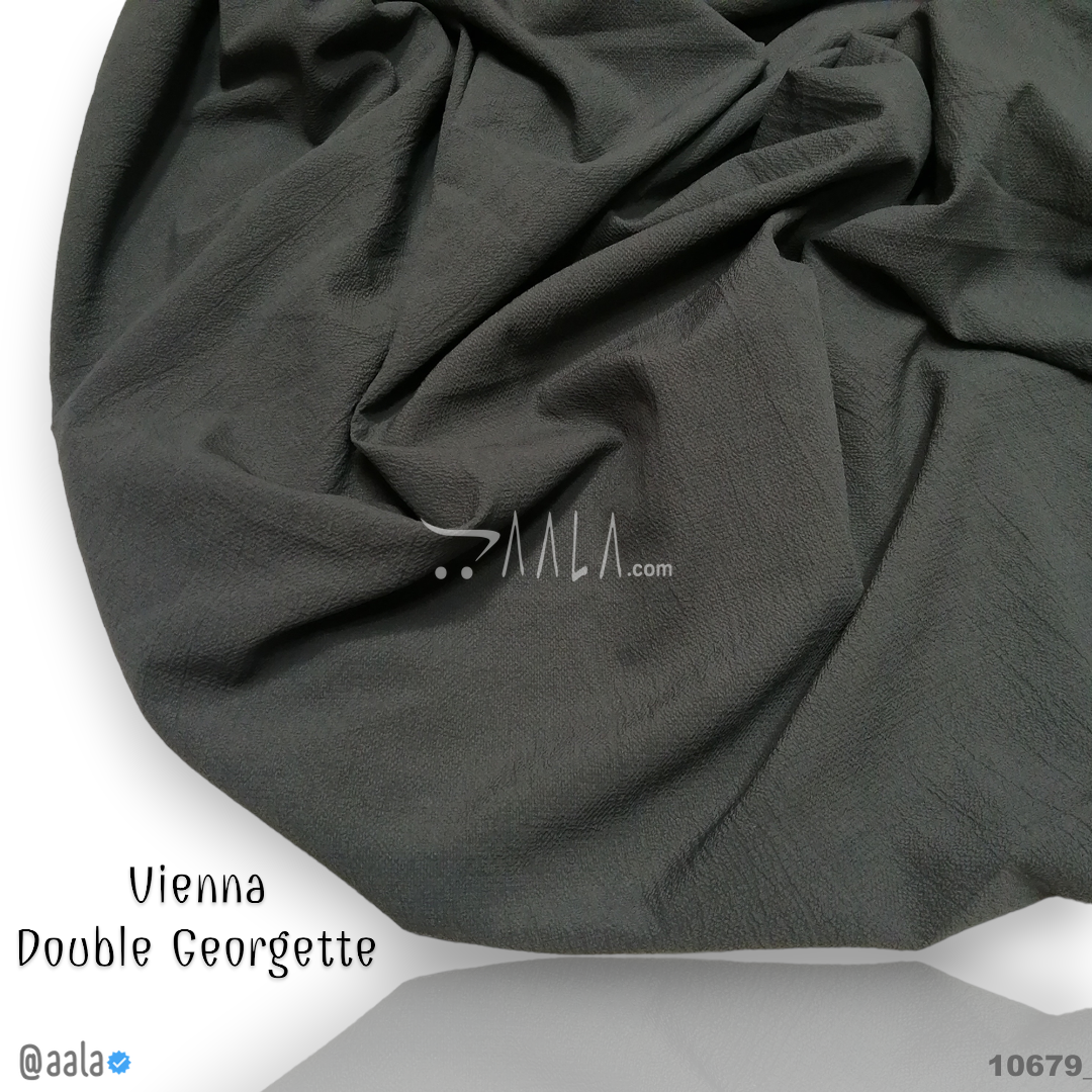 Vienna Double-Georgette Poly-ester 58-Inches GREY Per-Metre #10679