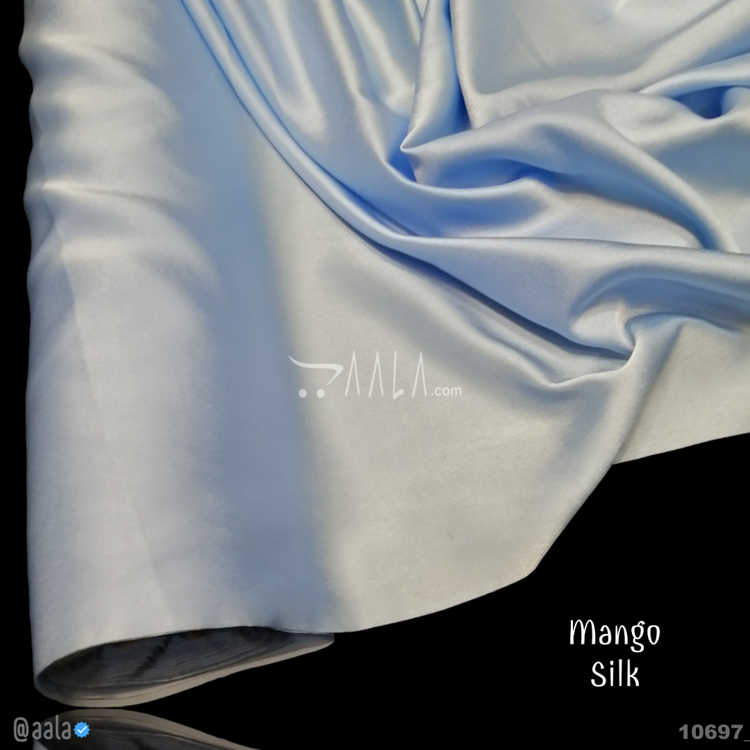 Mango Silk Poly-ester 58-Inches BLUE Per-Metre #10697