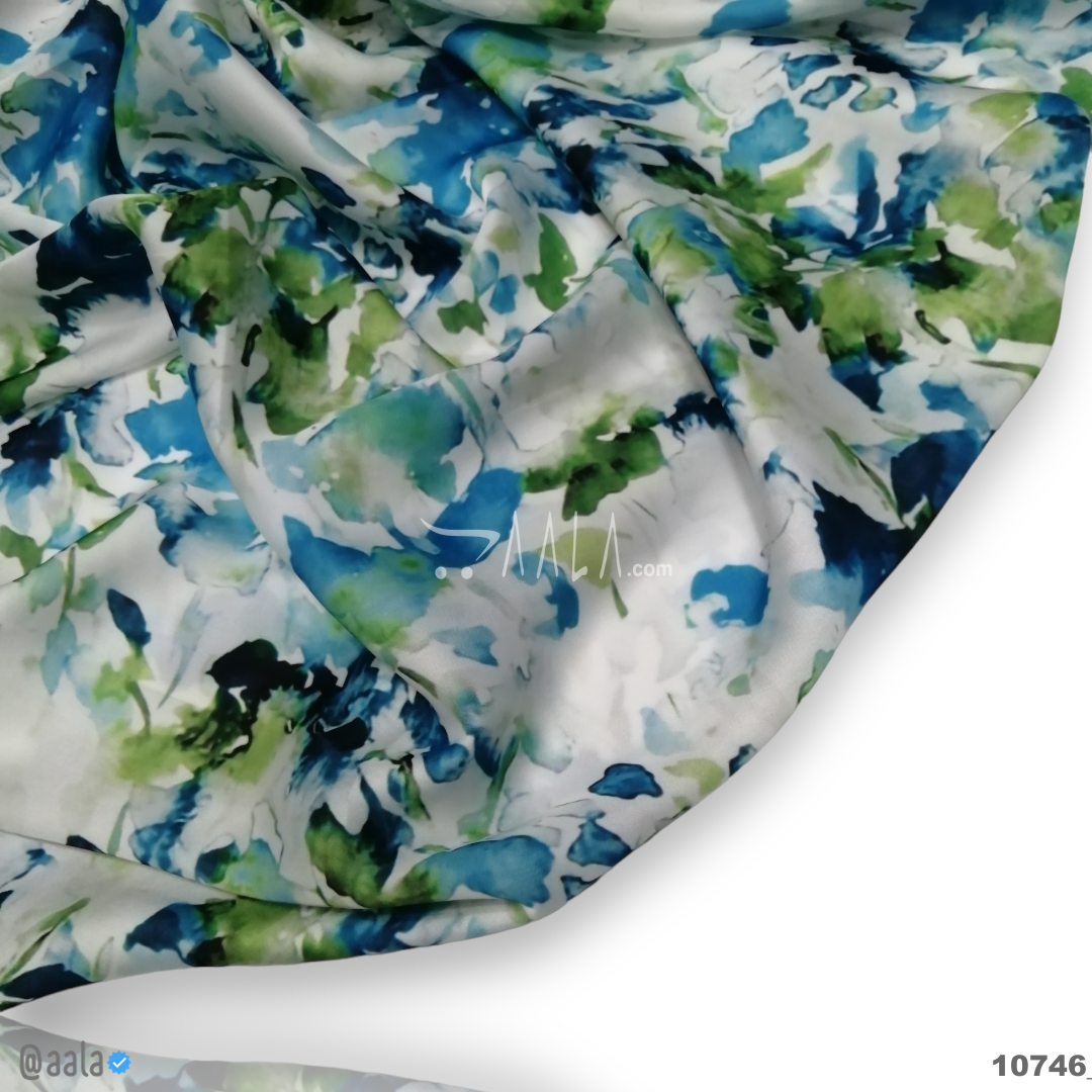 Printed-Nutella Silk Poly-ester 44-Inches PRINTED Per-Metre #10746