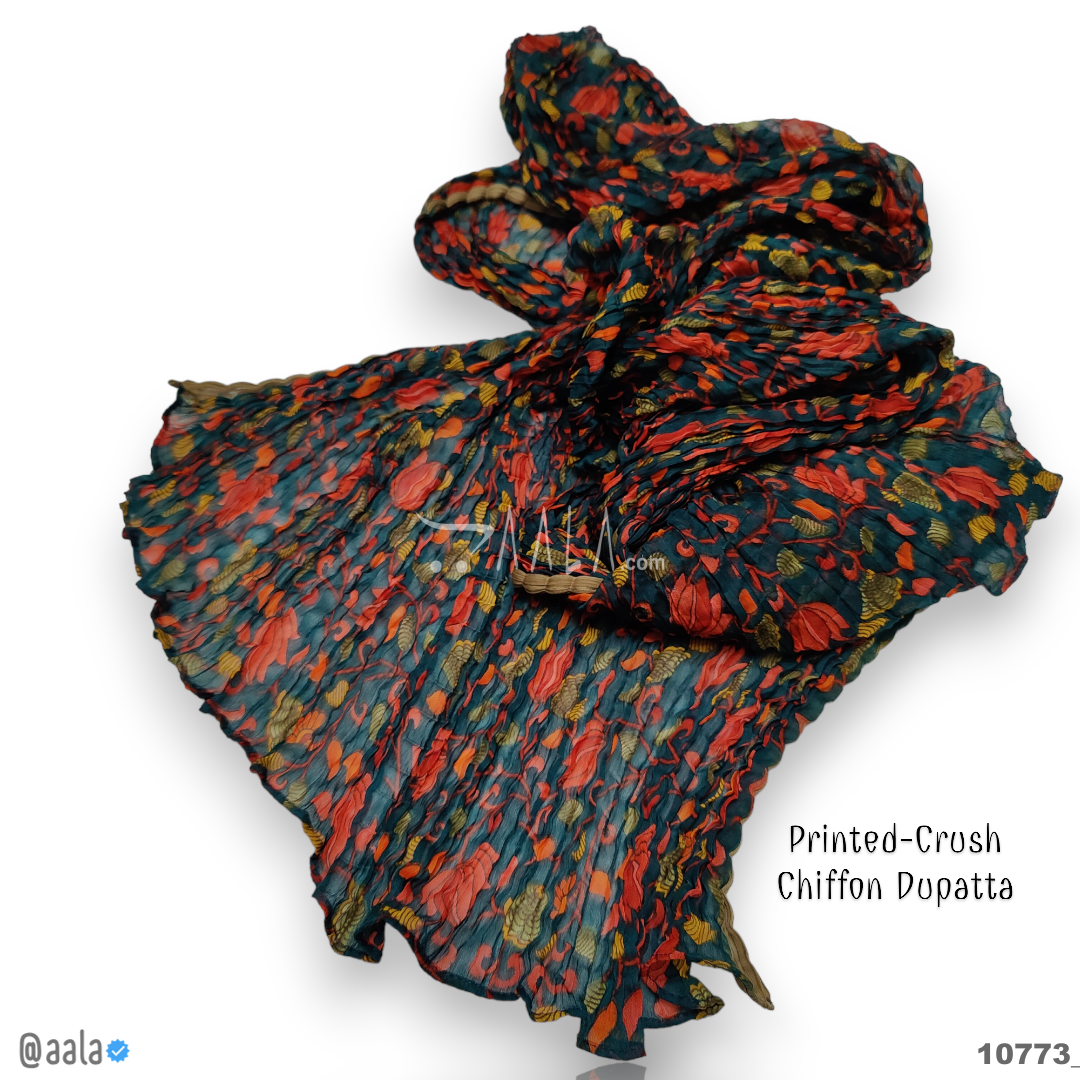 Printed-Crush Chiffon Poly-ester Dupatta-20-Inches PRINTED 2.25-Metres #10773