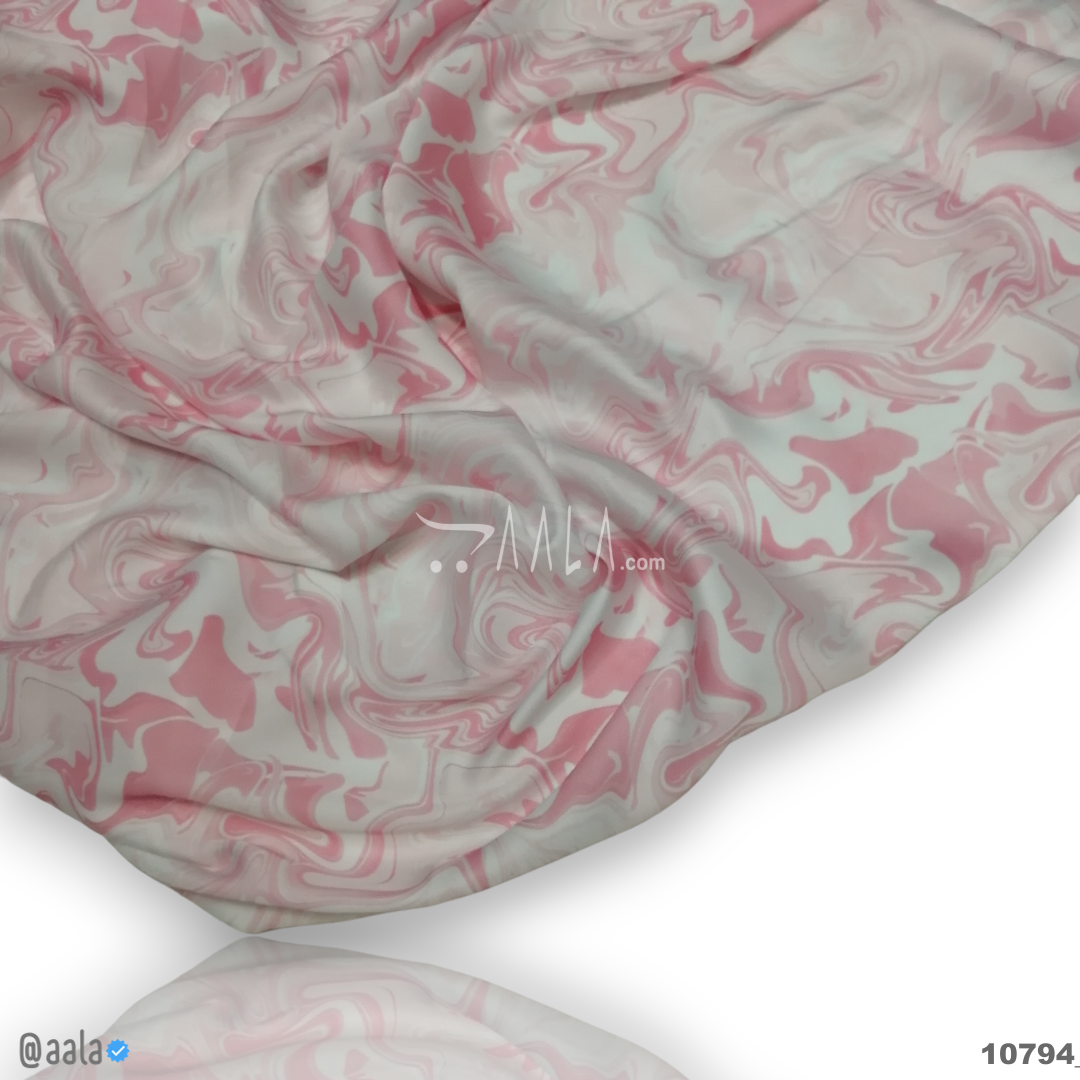Printed-Nutella Silk Blend 44-Inches PRINTED Per-Metre #10794
