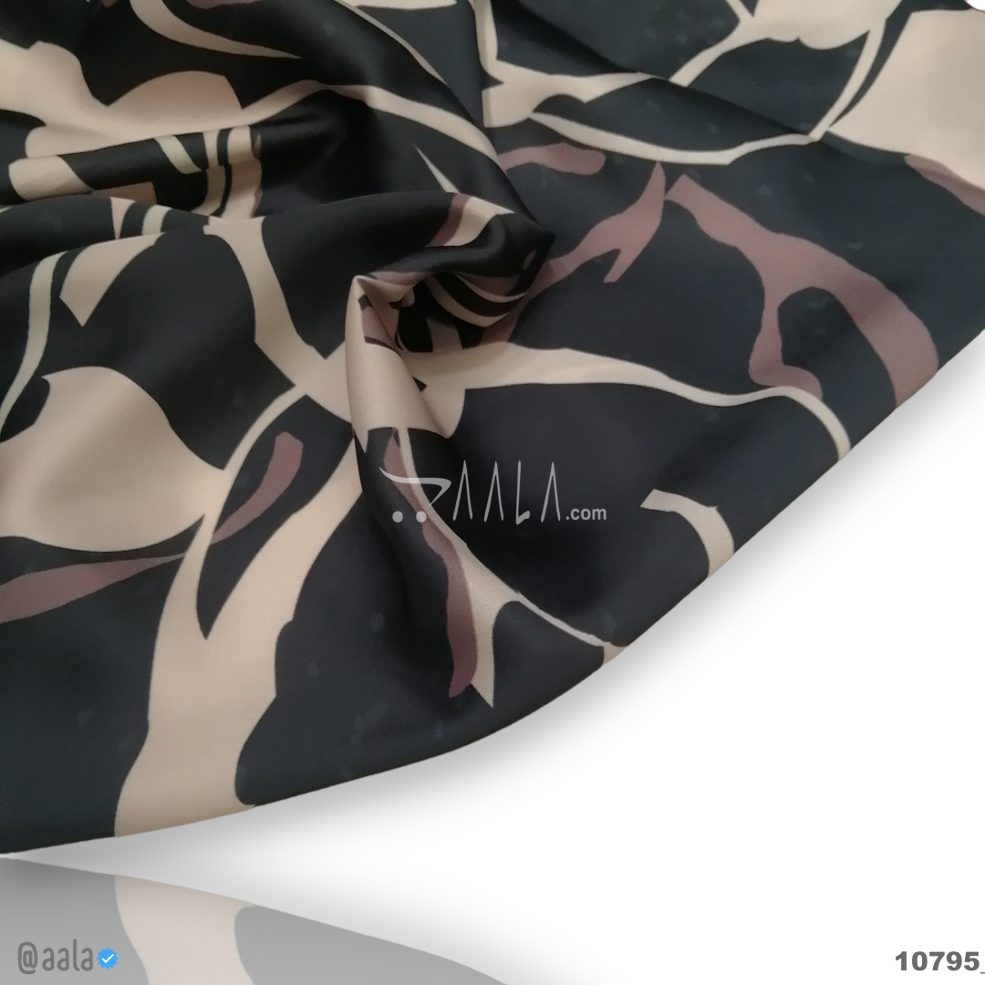 Printed-Nutella Silk Blend 44-Inches PRINTED Per-Metre #10795