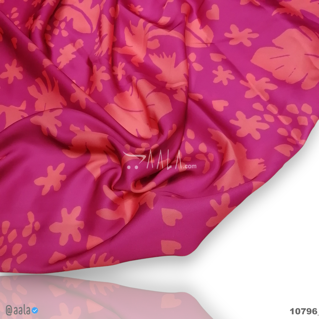 Printed-Nutella Silk Blend 44-Inches PRINTED Per-Metre #10796