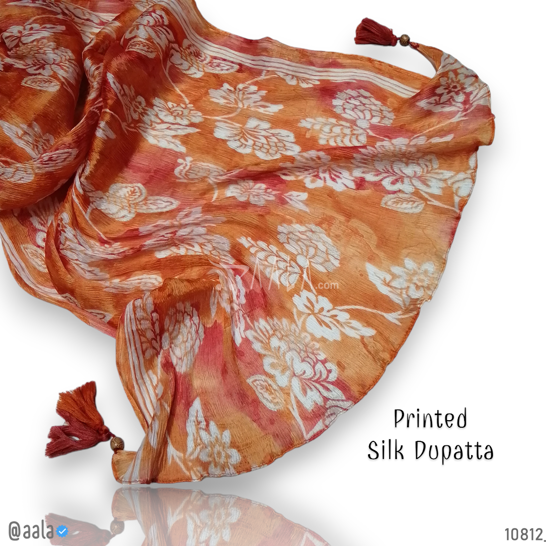 Printed Silk Poly-ester Dupatta-20-Inches PRINTED 2.25-Metres #10812