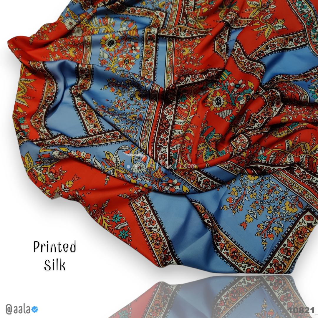 Printed Silk Blend 44-Inches PRINTED Per-Metre #10821