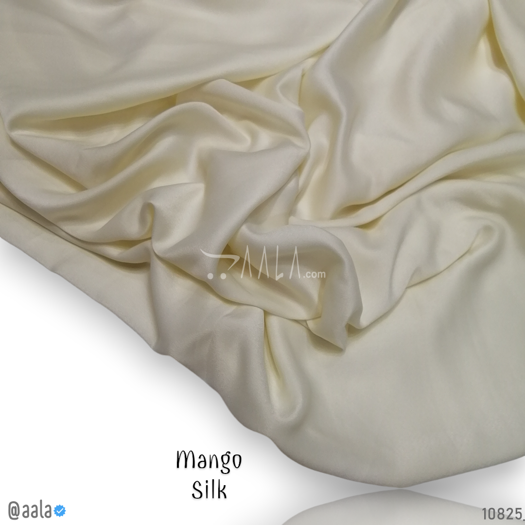 Mango Silk Poly-ester 58-Inches CREAM Per-Metre #10825
