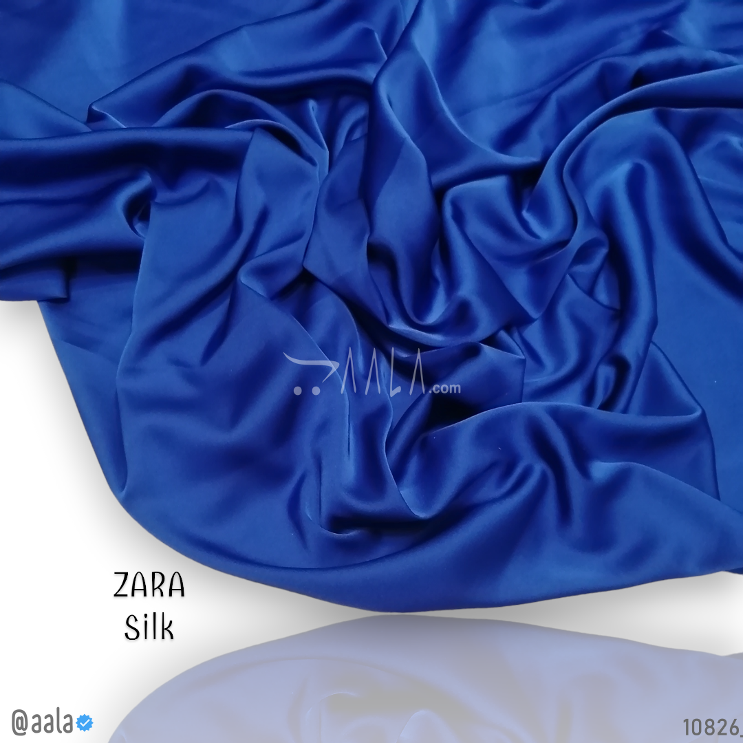 Zara Silk Poly-ester 58-Inches BLUE Per-Metre #10826