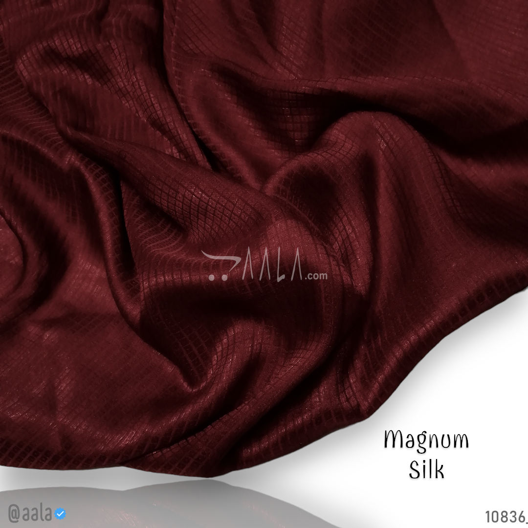 Magnum Silk Poly-ester 44-Inches MAROON Per-Metre #10836