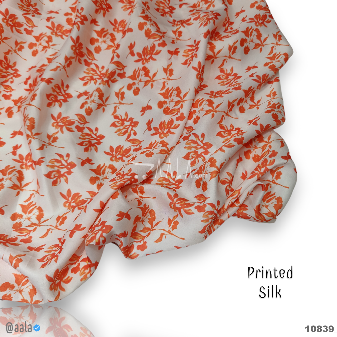 Printed Silk Poly-ester 44-Inches PRINTED Per-Metre #10839