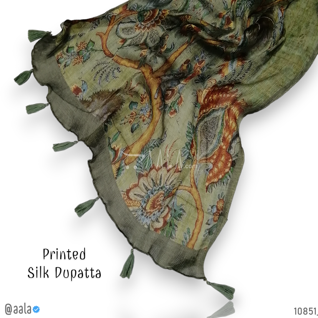 Printed-Crush Silk Blend Dupatta-20-Inches PRINTED 2.25-Metres #10851
